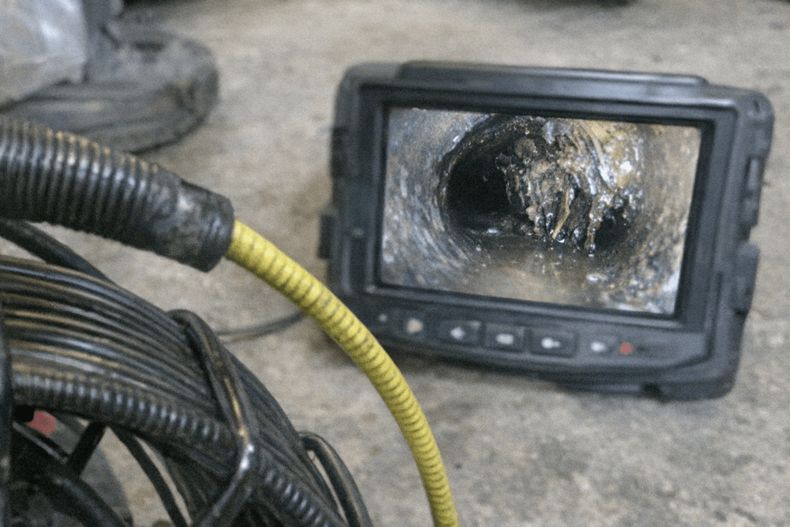Präzise Inspektion der Abwasserleitungen mit moderner Kameratechnik im Einsatz.